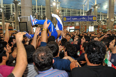 بازگشت تیم ملی کشتی فرنگي‌ به كشور